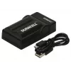 Duracell digikaamera aku laadija, USB, toas kasutatav akulaadija, Panasonic CGA-S002E, CGA-S006, must, 5 V, 5 V