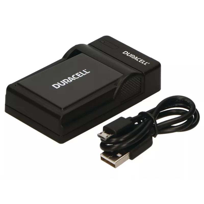 Duracell Digikaamera akulaadija, USB, siseruumides kasutatav akulaadija, Panasonic DMW-BLD10E, Must, 5 V, 5 V