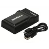 Duracell digikaamera akulaadija, USB, siseruumides kasutatav akulaadija, Sony NP-F550, NP-FM500H, NP-FM50, must, 5 V, 5 V