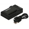 Duracell digikaamera akulaadija, USB, siseruumide akulaadija, Panasonic DMW-BLF19, must, 5 V, 5 V