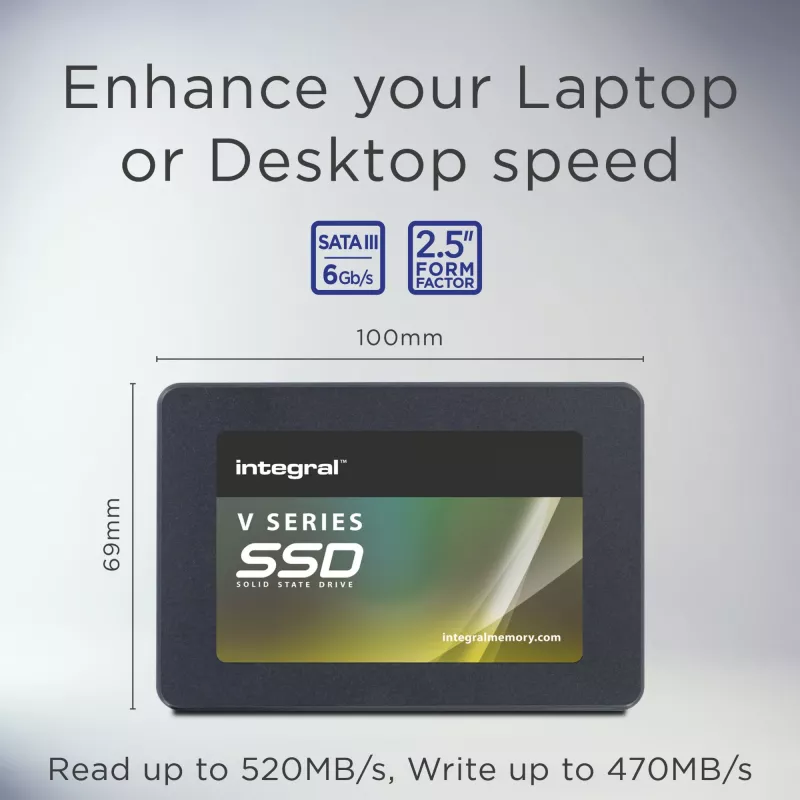 Integral 1TB - 1000GB SSD 2.5TOLLI SATA 3 L-520MB/s K-470MB/s TBW 300 V SERIES 2