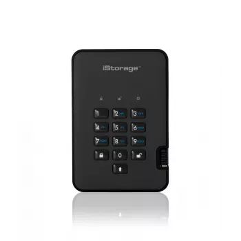 iStorage diskAshur² HDD 4TB Must | Turvaline kaasaskantav kõvaketas | AES-XTS 256-bitine riistvaraline krüpteerimine | PIN-kaitsega | OS-i ja platvormi sõltumatu | TAA-le vastav | Kaitse toore jõu rünnete vastu | Tolmu- ja veekindel