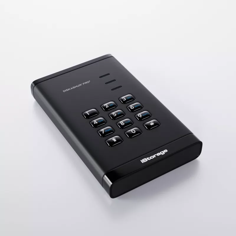 iStorage diskAshur PRO3 SSD 256-bit 2TB FIPS 140-3 Level 3, 2 TB, 2,5 tolli, USB Type-A / USB USB-C, 3.2 Gen 1 (3.1 Gen 1), 448 MB/s, must