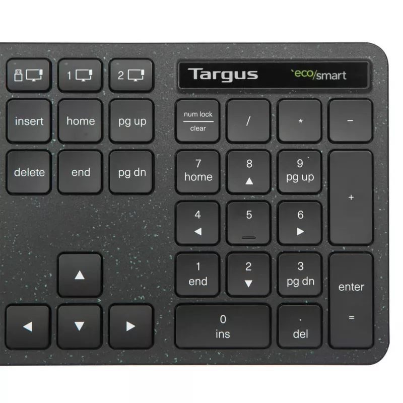 Targus EcoSmart AKB873FR klaviatuur universaalne RF juhtmevaba + Bluetooth AZERTY prantsuse must