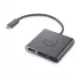 DELL Adapter USB-C - HDMI/DP toiteläbipääsuga, juhtmega, USB 3.2 Gen 2 (3.1 Gen 2) USB-C, must, 3840 x 2160 pikslit, Dell, 3840 x 2160 pikslit