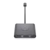DELL Adapter USB-C - HDMI/DP toiteläbipääsuga, juhtmega, USB 3.2 Gen 2 (3.1 Gen 2) USB-C, must, 3840 x 2160 pikslit, Dell, 3840 x 2160 pikslit