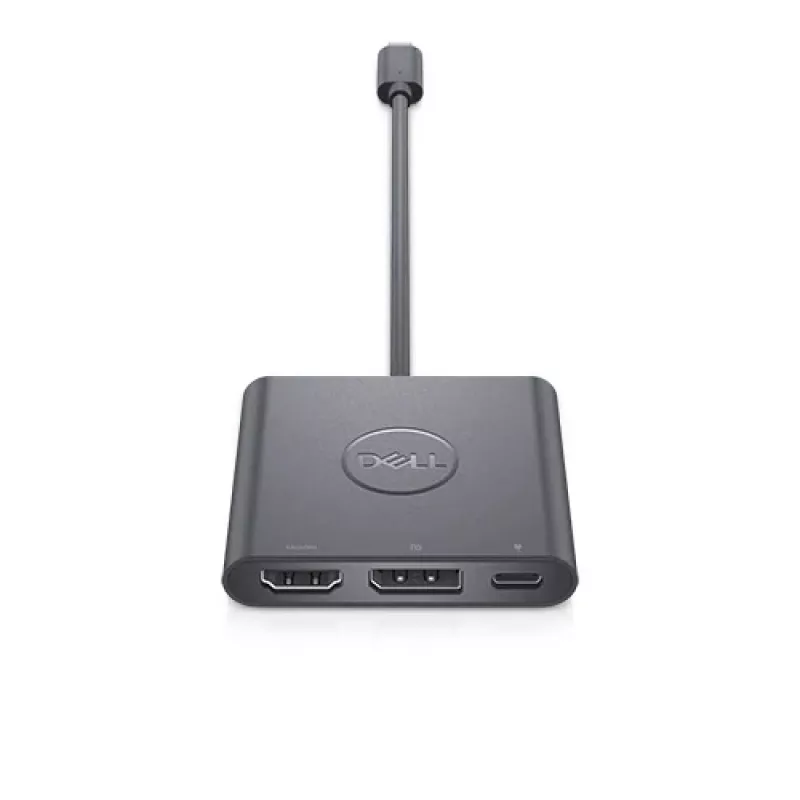 DELL Adapter USB-C - HDMI/DP toiteläbipääsuga, juhtmega, USB 3.2 Gen 2 (3.1 Gen 2) USB-C, must, 3840 x 2160 pikslit, Dell, 3840 x 2160 pikslit