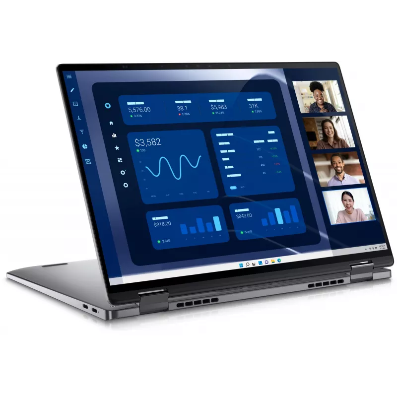 DELL Latitude 9450 2-in-1 Intel Core Ultra 7 165U hübriid (2-in-1) 35.6 cm (14 tolli) puutetundlik Quad HD+ 16 GB LPDDR5x-SDRAM 512 GB SSD Wi-Fi 7 (802.11be) Windows 11 Pro Belgia hall