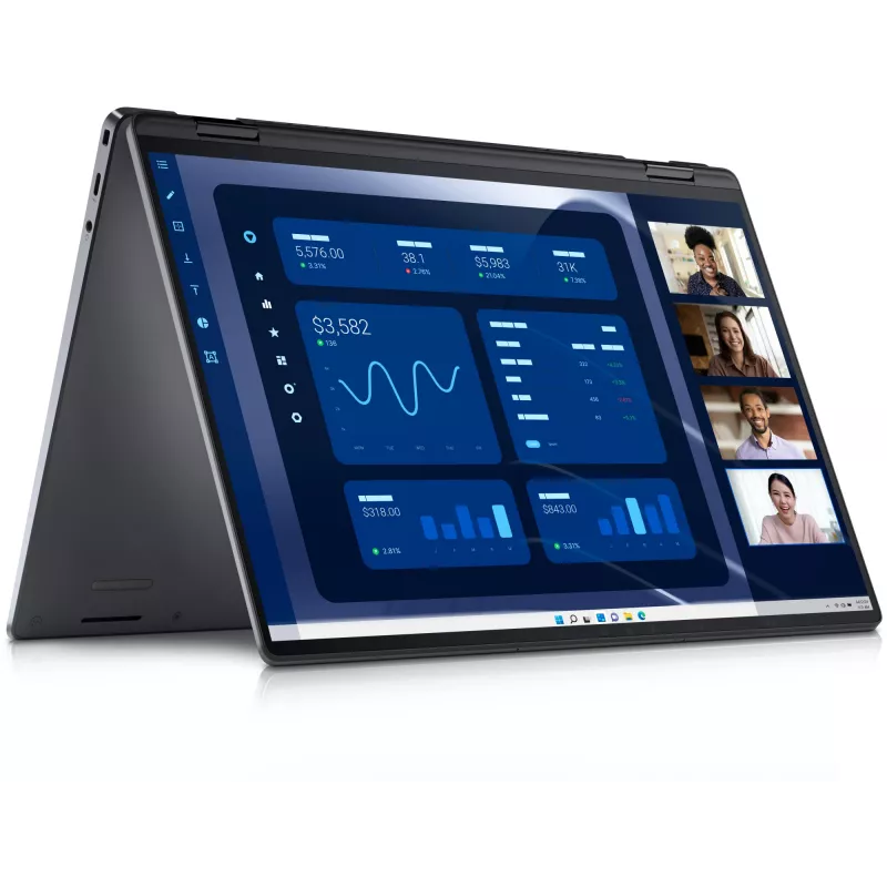 DELL Latitude 9450 2-in-1 Intel Core Ultra 7 165U hübriid (2-in-1) 35.6 cm (14 tolli) puutetundlik Quad HD+ 16 GB LPDDR5x-SDRAM 512 GB SSD Wi-Fi 7 (802.11be) Windows 11 Pro Belgia hall