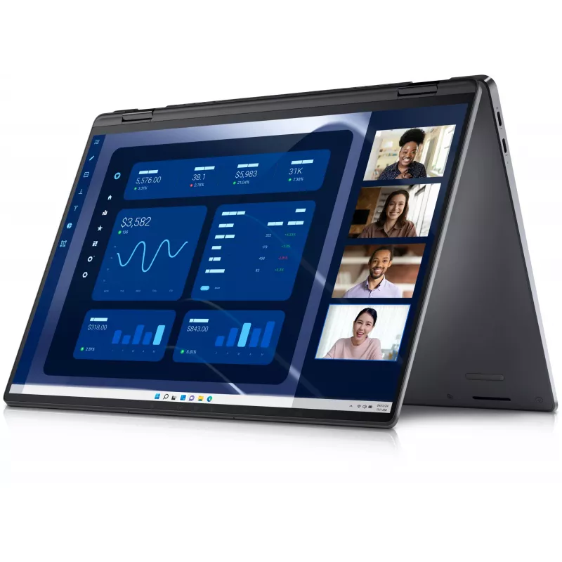 DELL Latitude 9450 2-in-1 Intel Core Ultra 7 165U hübriid (2-in-1) 35.6 cm (14 tolli) puutetundlik Quad HD+ 16 GB LPDDR5x-SDRAM 512 GB SSD Wi-Fi 7 (802.11be) Windows 11 Pro Belgia hall