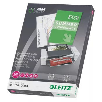 Leitz iLAM isekleepuvad A4 lamineerimistaskud, 125 mikronit, 100 tk pakend