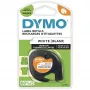 DYMO LetraTag triigitavad riidesildid | Originaal | 12 mm x 2 m rull | Must trükk valgel | Triigitavad riidesildid ideaalsed vormiriietusele/lasteriietele | LetraTag printeritele