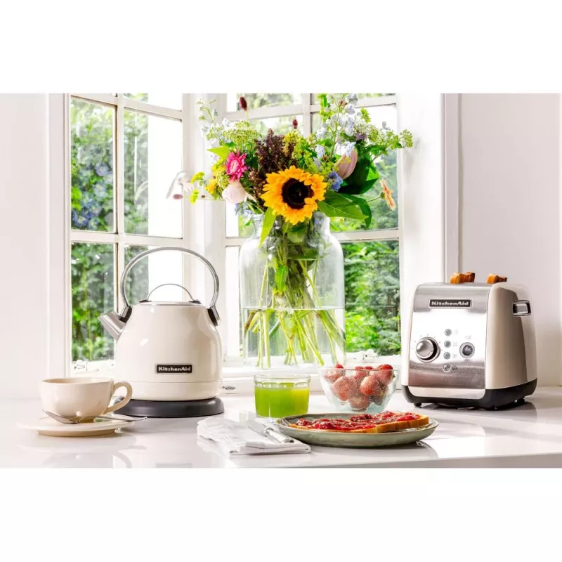 KitchenAid 5KEK1222EAC elektriline veekeetja 1,25 L 2200 W Must, Kreem, Roostevaba teras
