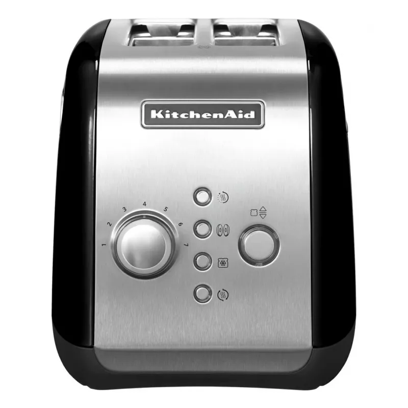 KitchenAid 5KMT221EOB 7 2 slice(s) 1100 W Must, Roostevaba teras