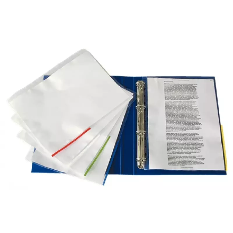 Esselte Pocket 105my Coloured Edge A4, A4, Blue, Polypropylene (PP), Portrait, 0.105 mm, 234 mm