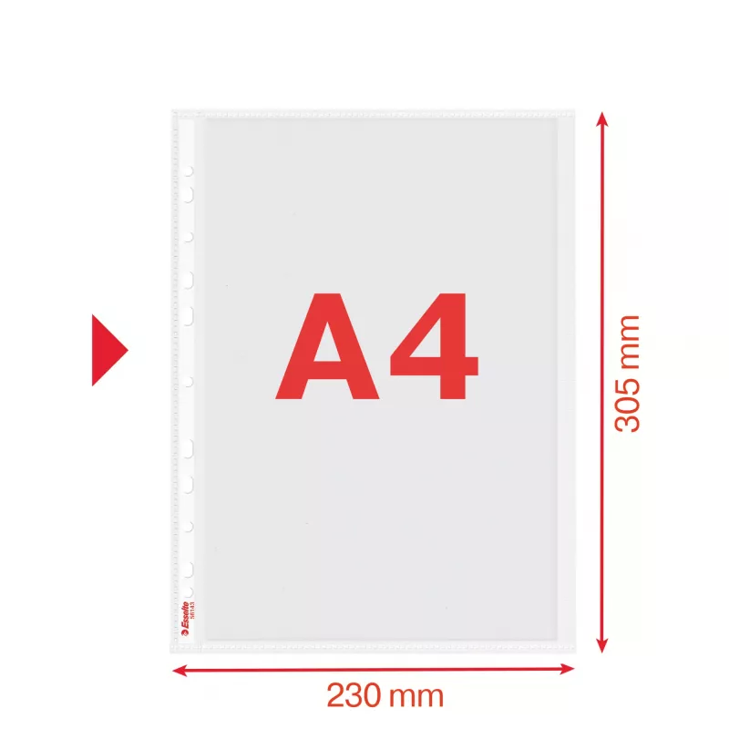 Esselte Quality Pocket A4 Opened Left, 30% tarbimiseelset taaskasutatud plasti