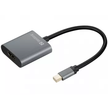 Sandberg Adapter MiniDP1.4>HDMI2.0 4K60, Mini DisplayPort, HDMI Type A (Standard), isane, emane, 3840 x 2160 pikslit, 6 Gbit/s