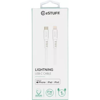 eSTUFF ES602101 laadimiskaabel 1 m Valge