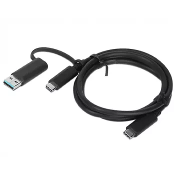 Lenovo 03X7470 USB-kaabel 1 m USB A/USB C, USB C, Must