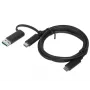 Lenovo 03X7470 USB-kaabel 1 m USB A/USB C, USB C, Must