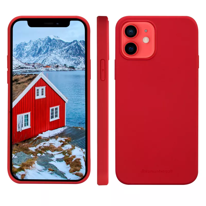 dbramante1928 Greenland nahast ümbris iPhone 12 mini jaoks — punane, sobib 5,4-tollisele