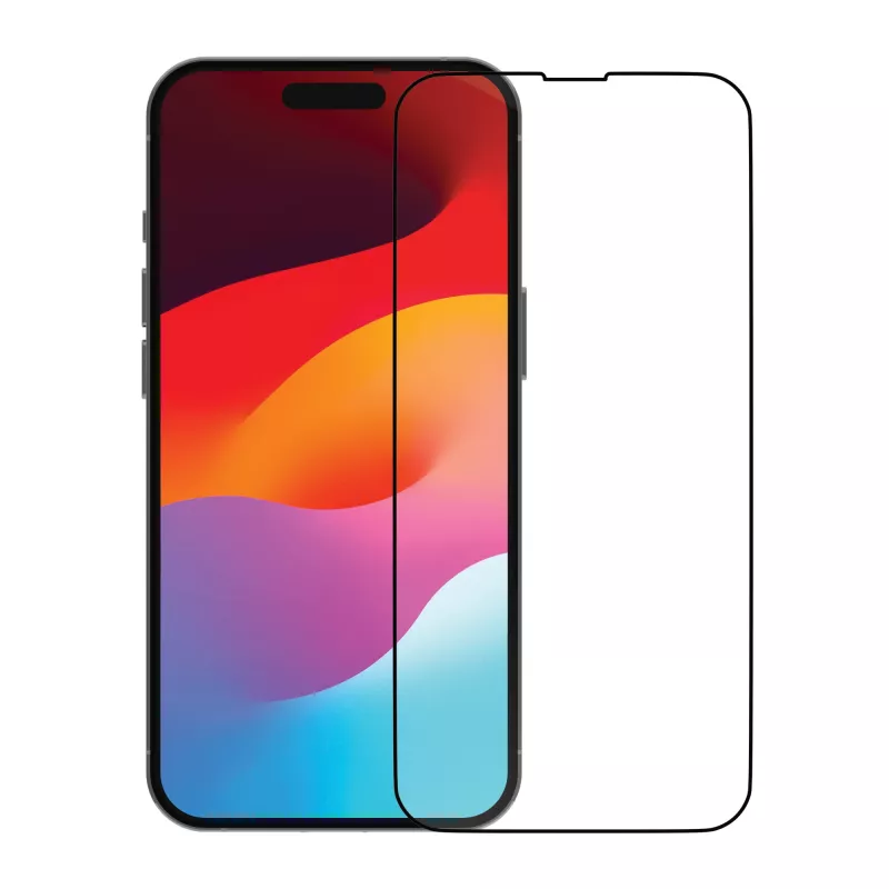Clear screen protector d bramante eco-shield for iPhone 15, transparent, Must Edge
