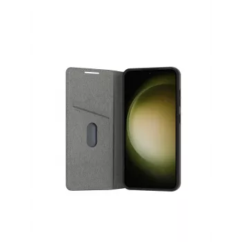 Telefoniümbris dbramante1928 Bergen Samsung Galaxy S24 jaoks, nahk ja taaskasutatud plast, sobib 6,2-tollisele ekraanile, must