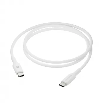 USB-C–USB-C kaabel 1 m, d bramante — Valge