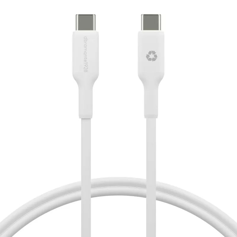 USB-C–USB-C kaabel 1 m, d bramante — Valge