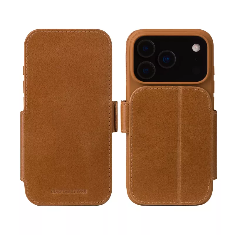 Rahakotikorp dbramante1928 Copenhagen iPhone 17 Pro Max jaoks — Pruun, 3 kaardipesa, lauaalus