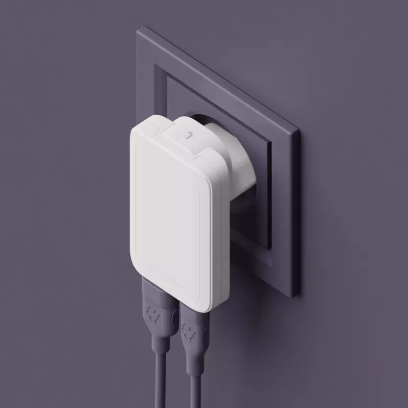 d bramante dbramante1928 Pro EU/US õhuke laadija — USB-C 20 W + USB-A 18 W, valge, sisetingimustes, AC
