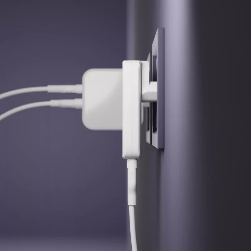 d bramante dbramante1928 Pro EU/US õhuke laadija — USB-C 20 W + USB-A 18 W, valge, sisetingimustes, AC