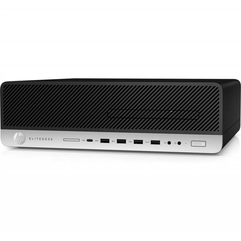 T1A HP EliteDesk 800 G4 Renoveeritud Intel® Core™ i5 i5-8500 8 GB DDR4-SDRAM 256 GB SSD Windows 10 Pro SFF PC Must, Hõbedane