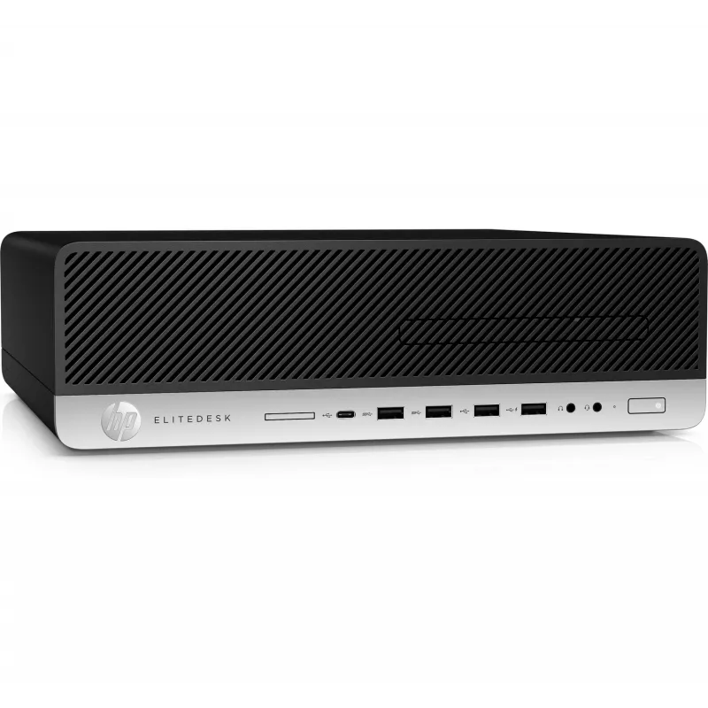 T1A HP EliteDesk 800 G4 Renoveeritud Intel® Core™ i5 i5-8500 8 GB DDR4-SDRAM 256 GB SSD Windows 10 Pro SFF PC Must, Hõbedane