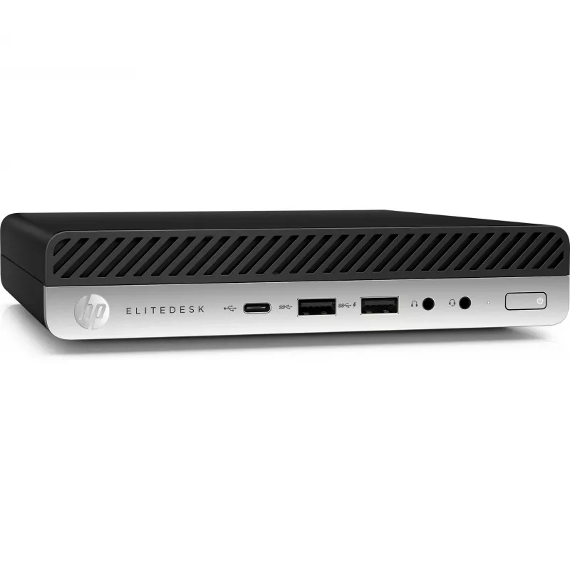 T1A HP EliteDesk 800 G4 Taastatud Intel® Core™ i5 i5-8500T 8 GB DDR4-SDRAM 256 GB SSD Windows 11 Pro Mini-arvuti Must, Hõbedane