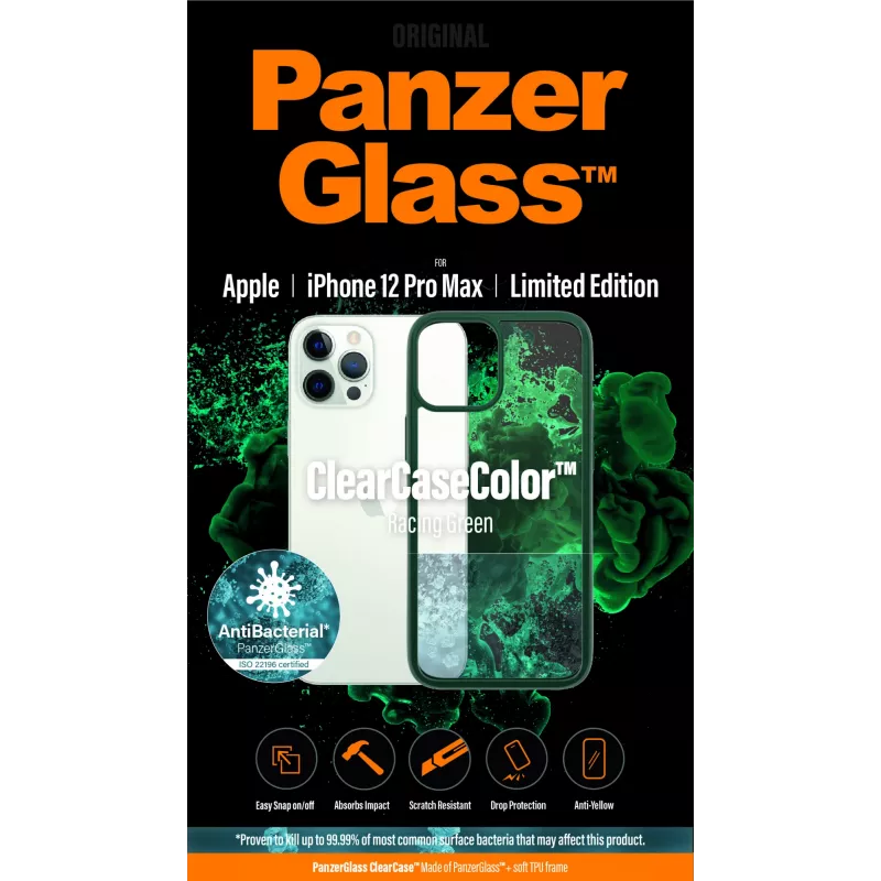 PanzerGlass ® ClearCaseColor™ iPhone 12 Pro Max - Racing roheline Limited Edition
