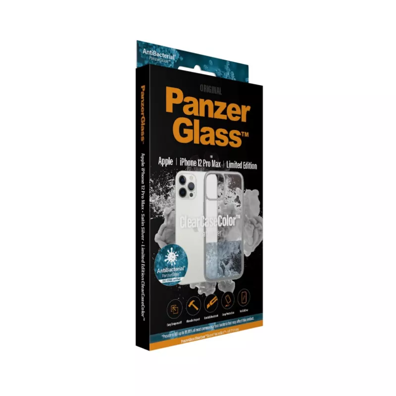 PanzerGlass® ClearCaseColor™ iPhone 12 Pro Max - Satin Silver Limited Edition