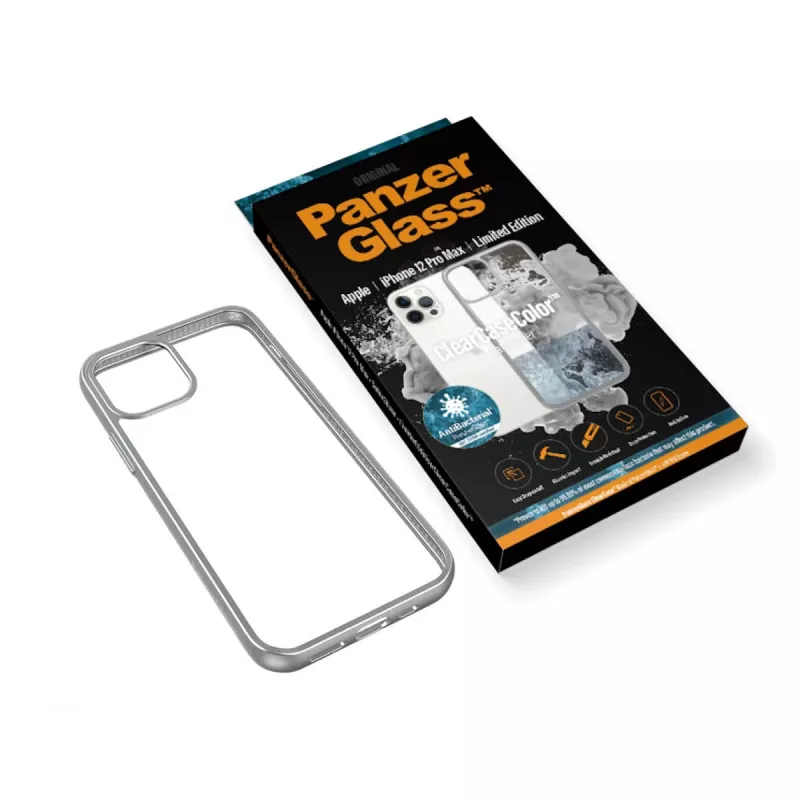 PanzerGlass® ClearCaseColor™ iPhone 12 Pro Max - Satin Silver Limited Edition