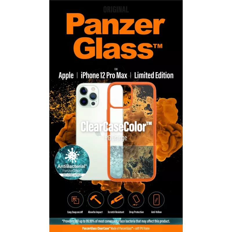 PanzerGlass ® ClearCaseColor™ iPhone 12 Pro Max - ® oranž Limited Edition