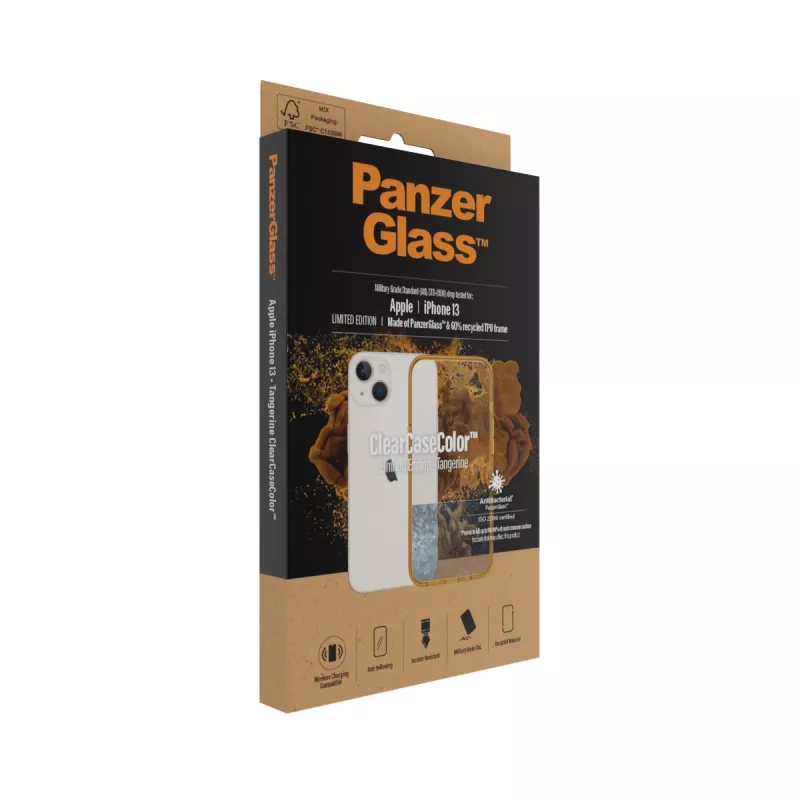 PanzerGlass ® ClearCaseColor™ iPhone 13 - Tangerine