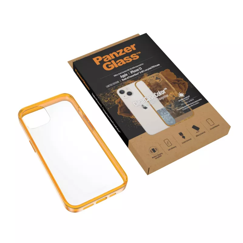 PanzerGlass ® ClearCaseColor™ iPhone 13 - Tangerine