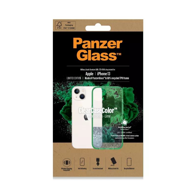 ClearCaseColor ümbris PanzerGlass Apple iPhone 13 Lime 0334