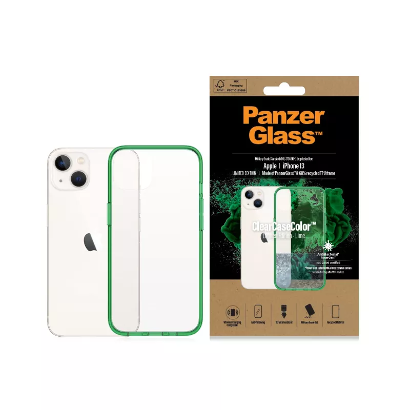 ClearCaseColor ümbris PanzerGlass Apple iPhone 13 Lime 0334