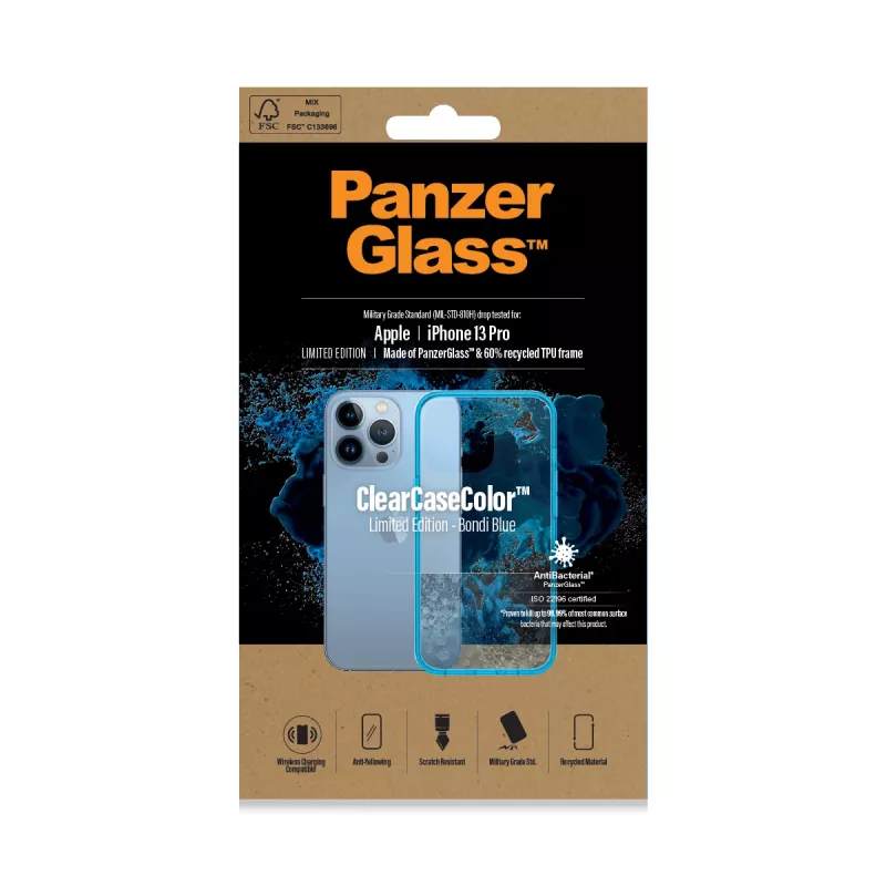 kate PanzerGlass ClearCaseColor iPhone 13 Pro Bondie Blue