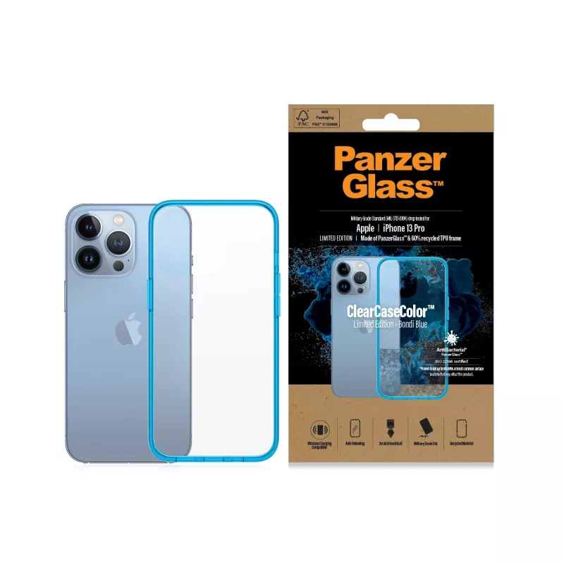 kate PanzerGlass ClearCaseColor iPhone 13 Pro Bondie Blue