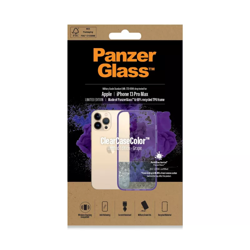 Ümbris PanzerGlass ClearCaseColor iPhone 13 Pro Max Grape