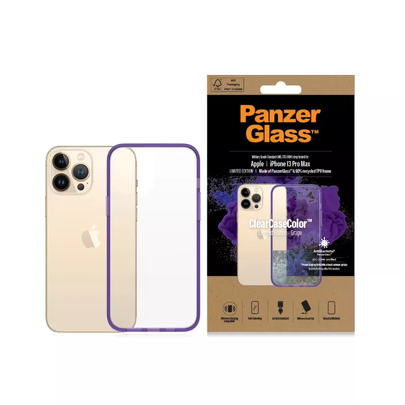 Ümbris PanzerGlass ClearCaseColor iPhone 13 Pro Max Grape