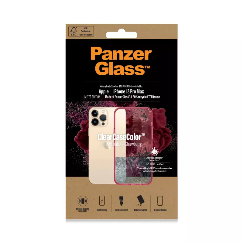 ClearCaseColor Apple iPhone 13 Pro Max Maasikas PanzerGlass