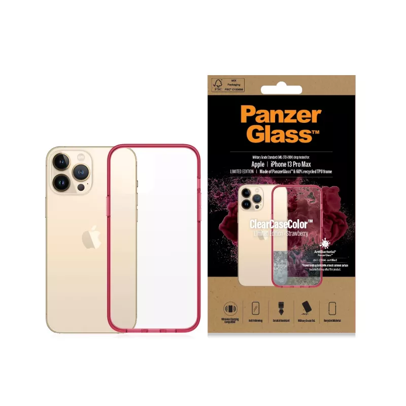 ClearCaseColor Apple iPhone 13 Pro Max Maasikas PanzerGlass