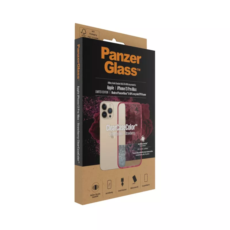 ClearCaseColor Apple iPhone 13 Pro Max Maasikas PanzerGlass